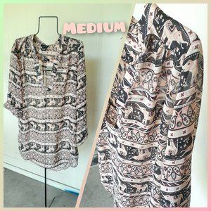 Cute Elephant Sheer Top